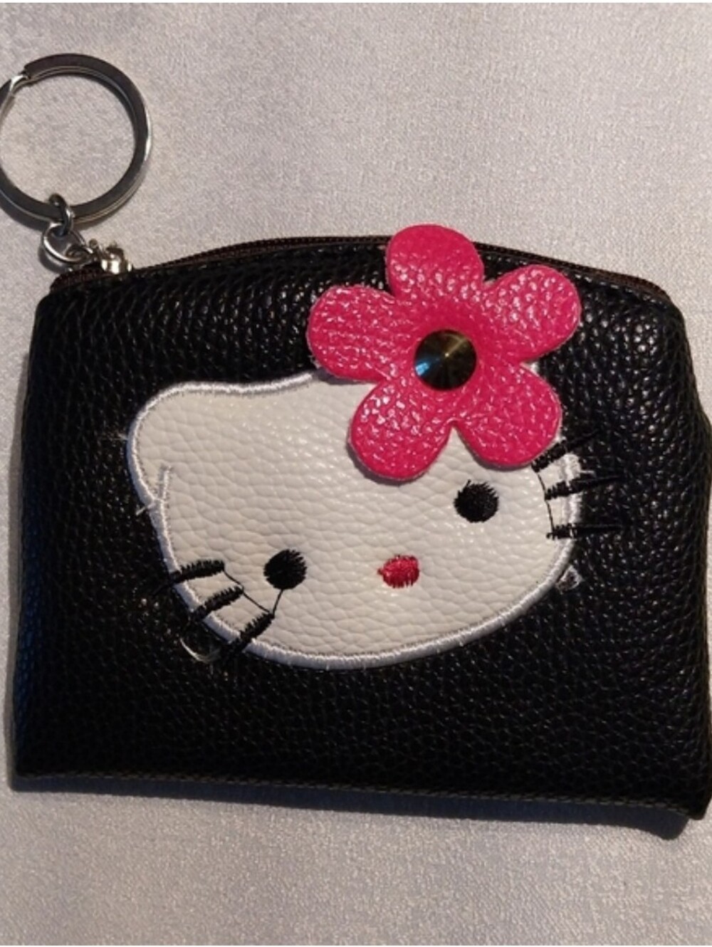 Hello Kitty Coin Purse with Pink Flower Keyring
